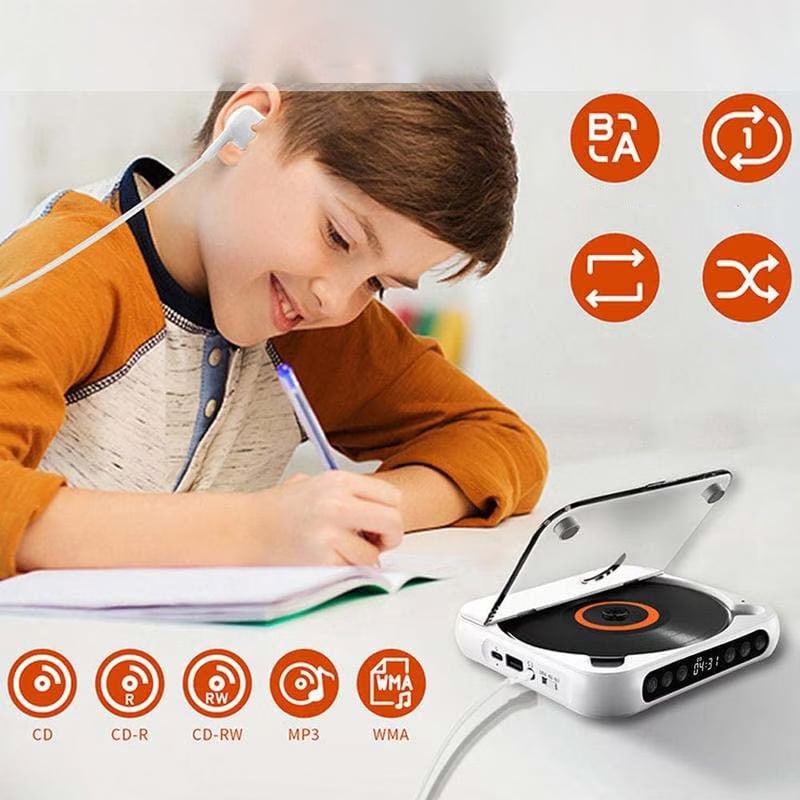 Bærbar CD-spiller - Bluetooth | Hi-Fi Lyd | Flere Farger – bilde 4 | Nordisk Harmoni