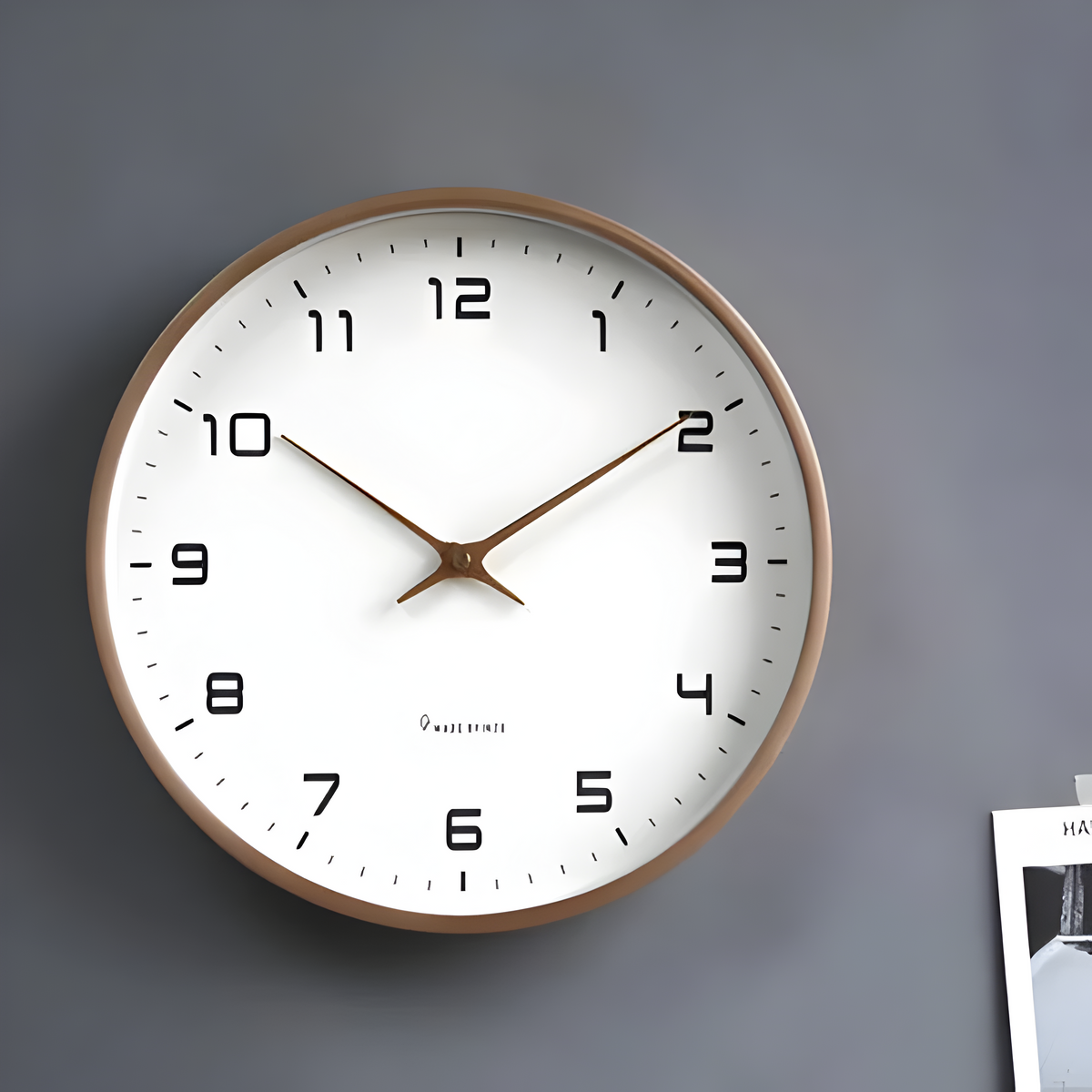 Stillegående Tre Veggklokke | Moderne Rundt Design – bilde 11 | Nordisk Harmoni